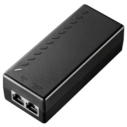 Iniettore PoE 2P Gigabit 48V 30W compatto robusto per alimentazione e dati reti moderne