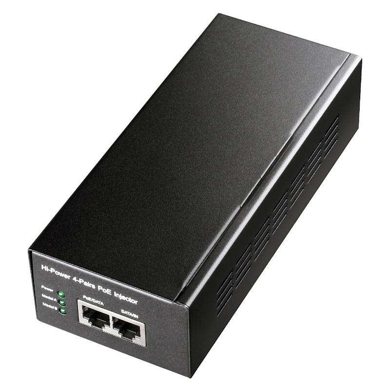 Iniettore PoE 60W Gigabit alimentazione e dati su cavo unico per telecamere IP e VoIP