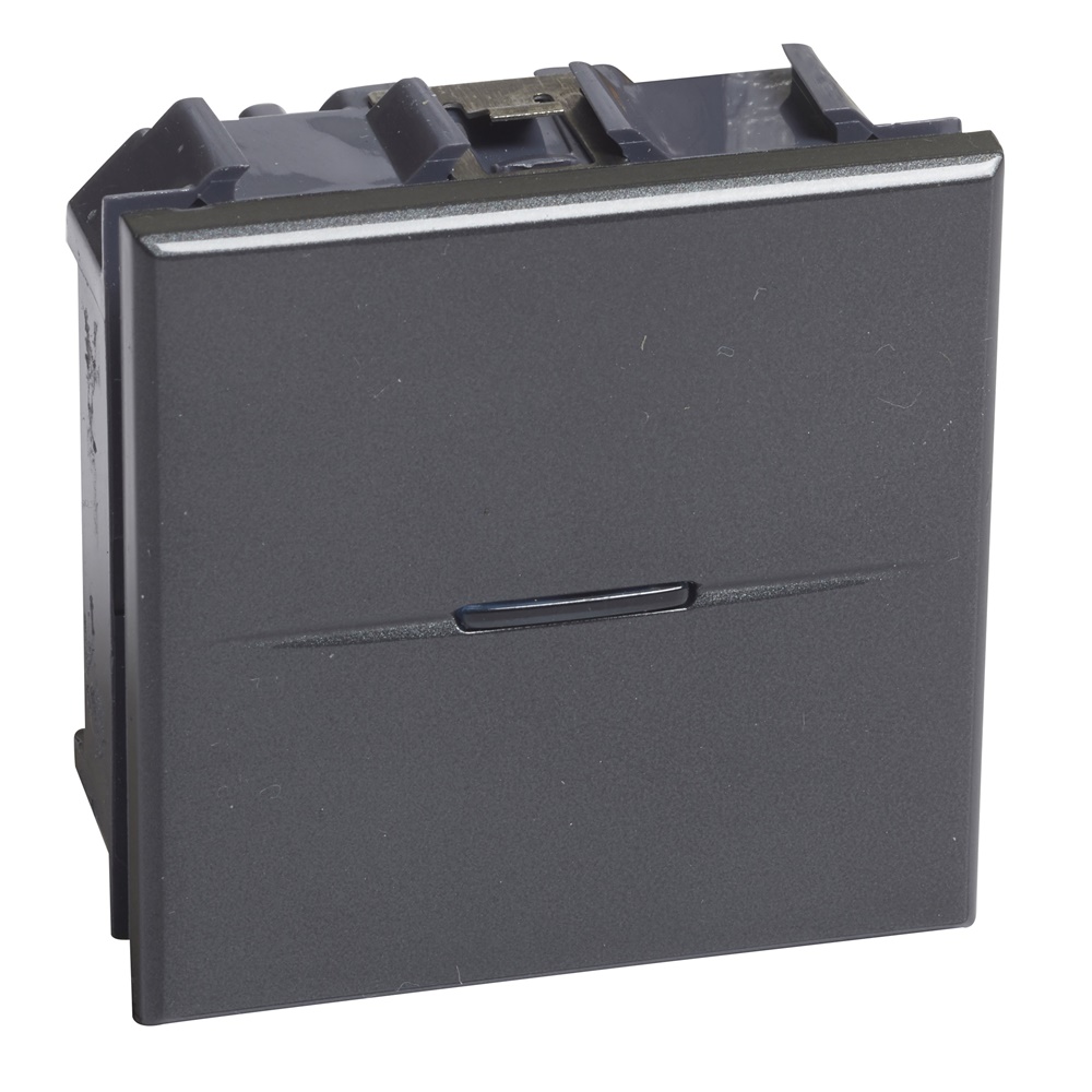 Pulsante assiale 1P NO 10A 250Vac antracite per uso elettrico