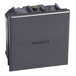 Pulsante assiale 1P NO 10A 250Vac antracite per uso elettrico