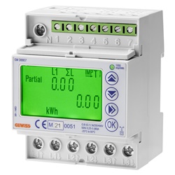 Contatore trifase diretto MID BUS 80A monitoraggio energia residenziale commerciale