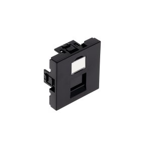 45X45 1 PORT FACEPLATE NERO