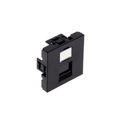 45X45 1 PORT FACEPLATE NERO