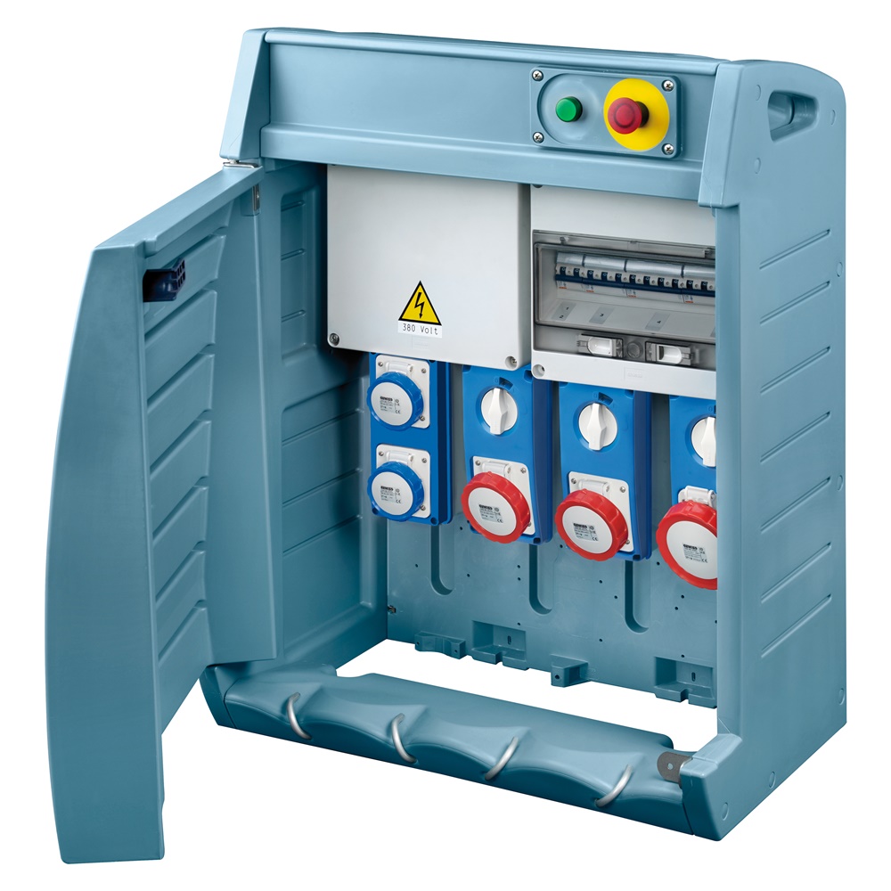 Quadro elettrico Q-BOX4 ASC MO3F 5 prese SBF 33 kW per cantieri certificato EN 61439-4