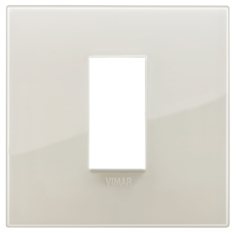 Placca Classic 1 modulo tecnopolimero Reflex avorio per impianti elettrici