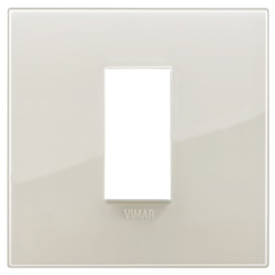 Placca Classic 1 modulo tecnopolimero Reflex avorio per impianti elettrici