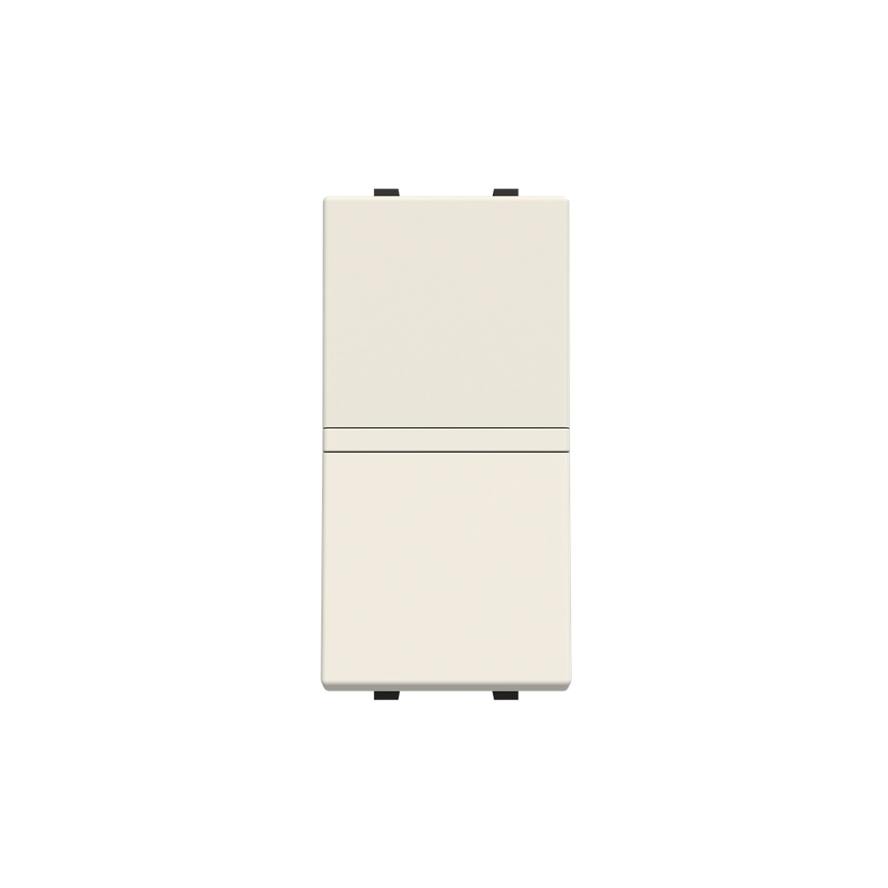 Pulsante unipolare 1P NC 16A 110-250V bianco senza incisione per impianti civili e industriali