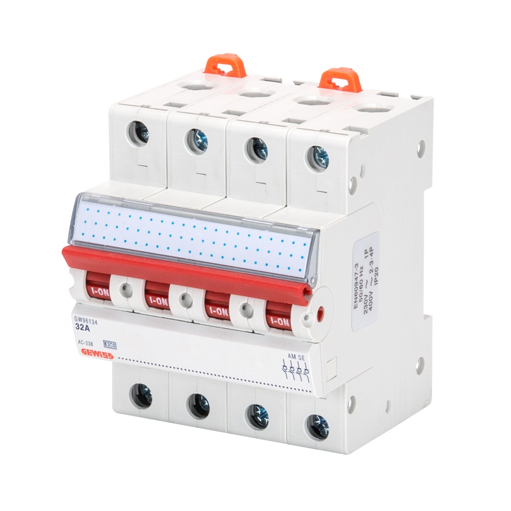 INTERRUTTORE DI MANOVRA-SEZIONATORE - 4P 63A 415V - 4 MODULI