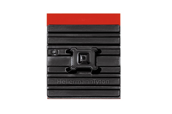 Basetta adesiva flessibile 28x28 mm nera per superfici tonde angolate fissaggio interno esterno
