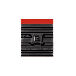 Basetta adesiva flessibile 28x28 mm nera per superfici tonde angolate fissaggio interno esterno