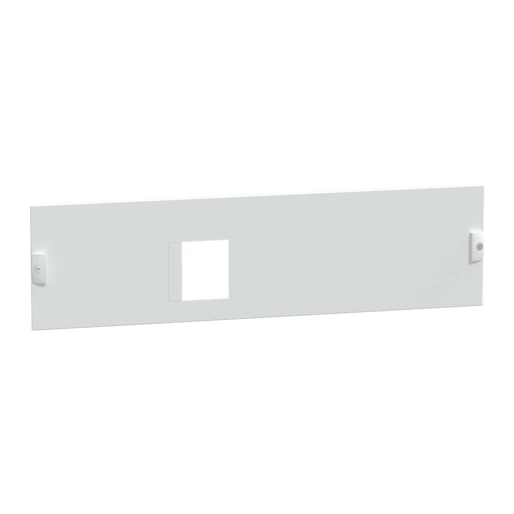 Piastra frontale pretranciata acciaio bianco per protezione dispositivi NSX100/250 Power Tag uso armadi elettrici