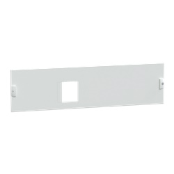 Piastra frontale pretranciata acciaio bianco per protezione dispositivi NSX100/250 Power Tag uso armadi elettrici
