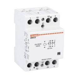 Contattore modulare 3 poli 40A AC1 2NA+2NC 230V uso industriale