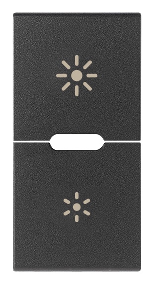 Due mezzi tasti dimmer 1 modulo grigio per comando illuminazione modulare