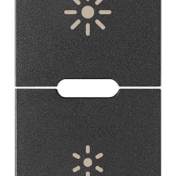 DUE MEZZI TASTI 1M DIMMER GRIGIO