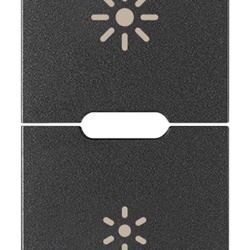 Due mezzi tasti dimmer 1 modulo grigio per comando illuminazione modulare