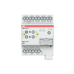 Attuatore combinato 8 canali commutazione 4 controllo 6A KNX guida DIN domotica building automation