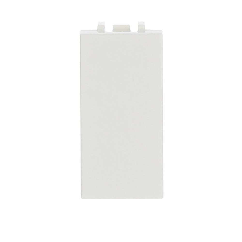 Cover blind plate bianca 1 modulo protezione polvere impianti elettrici professionali