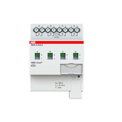 Attuatore KNX 4 canali 16A commutazione carichi elevati montaggio guida DIN