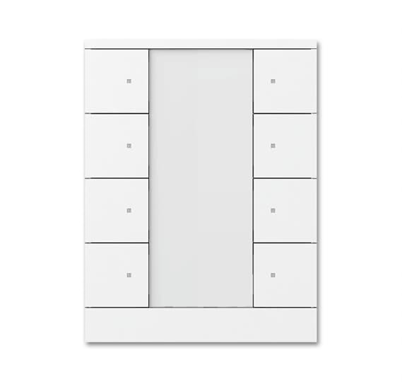Placca modulare 8 pulsanti con sensore temperatura integrato per sistema KNX controllo impianti elettrici