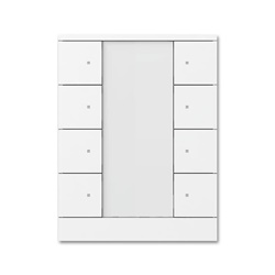 Placca modulare 8 pulsanti con sensore temperatura integrato per sistema KNX controllo impianti elettrici