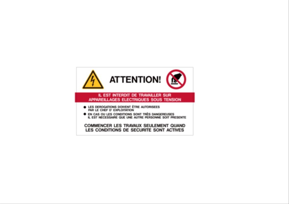Etichetta VS-I80 simboli integrati 70x120 per impianti elettrici