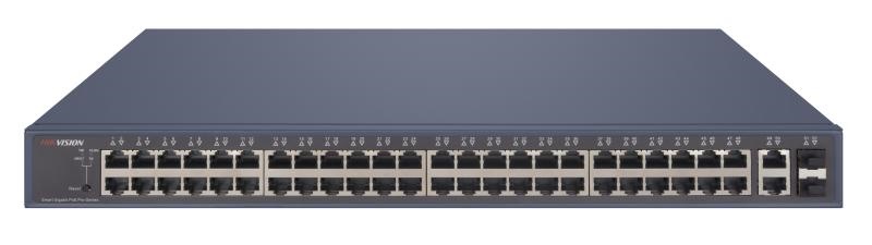 Switch PoE Managed 52 Porte 470W con 50 RJ45 1Gbps e 2 mini GBIC per reti aziendali ad alta densità
