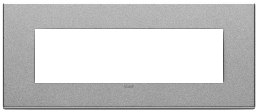Placca 7 moduli metallo base Next per impianti elettrici