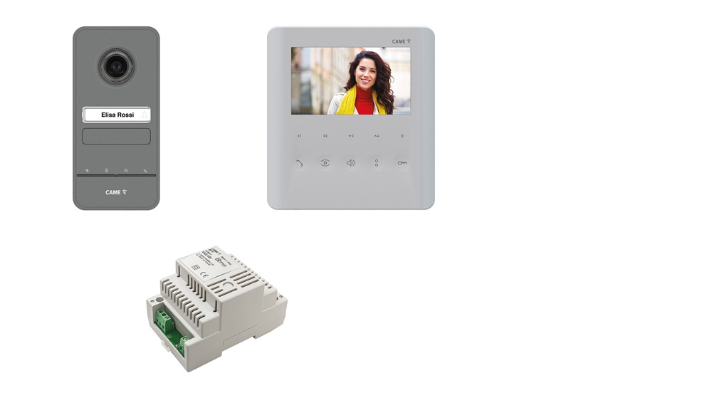 Kit videocitofonico monofamiliare display colori telecamera integrata controllo accessi residenziale