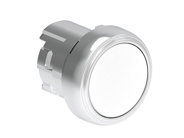 Pulsante metallo rasato bianco tondo design minimalista per uso residenziale e commerciale