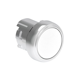Pulsante metallo rasato bianco tondo design minimalista per uso residenziale e commerciale