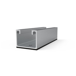 Spezzone profilo alluminio ribassato 120mm 2 fori con guarnizione EPDM per fissaggi precisi