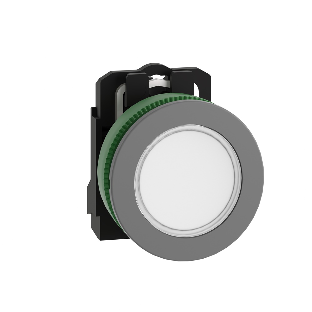 Lampada spia bianca 24Vac/dc filopannello - Ø30 - LED universale grigio - Ø30 - LED universale