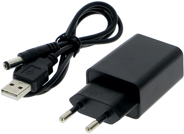 Caricabatterie 230V 1A con cavo 1m per proiettore BIZ 625 027 classe II sicurezza