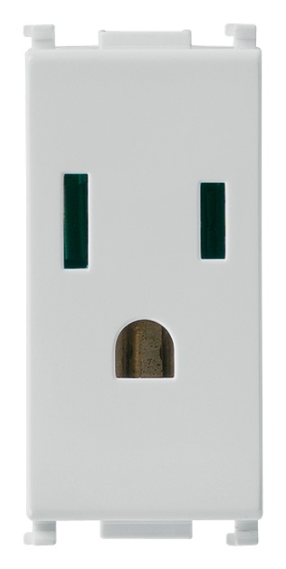 PRESA SICURY 2P+T 15A USA+SASO SILV