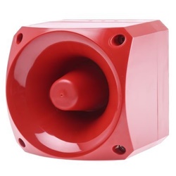 Avvisatore acustico alta potenza 120dB, 9-30VDC, 32 toni, IP66, montaggio parete, EN54-3