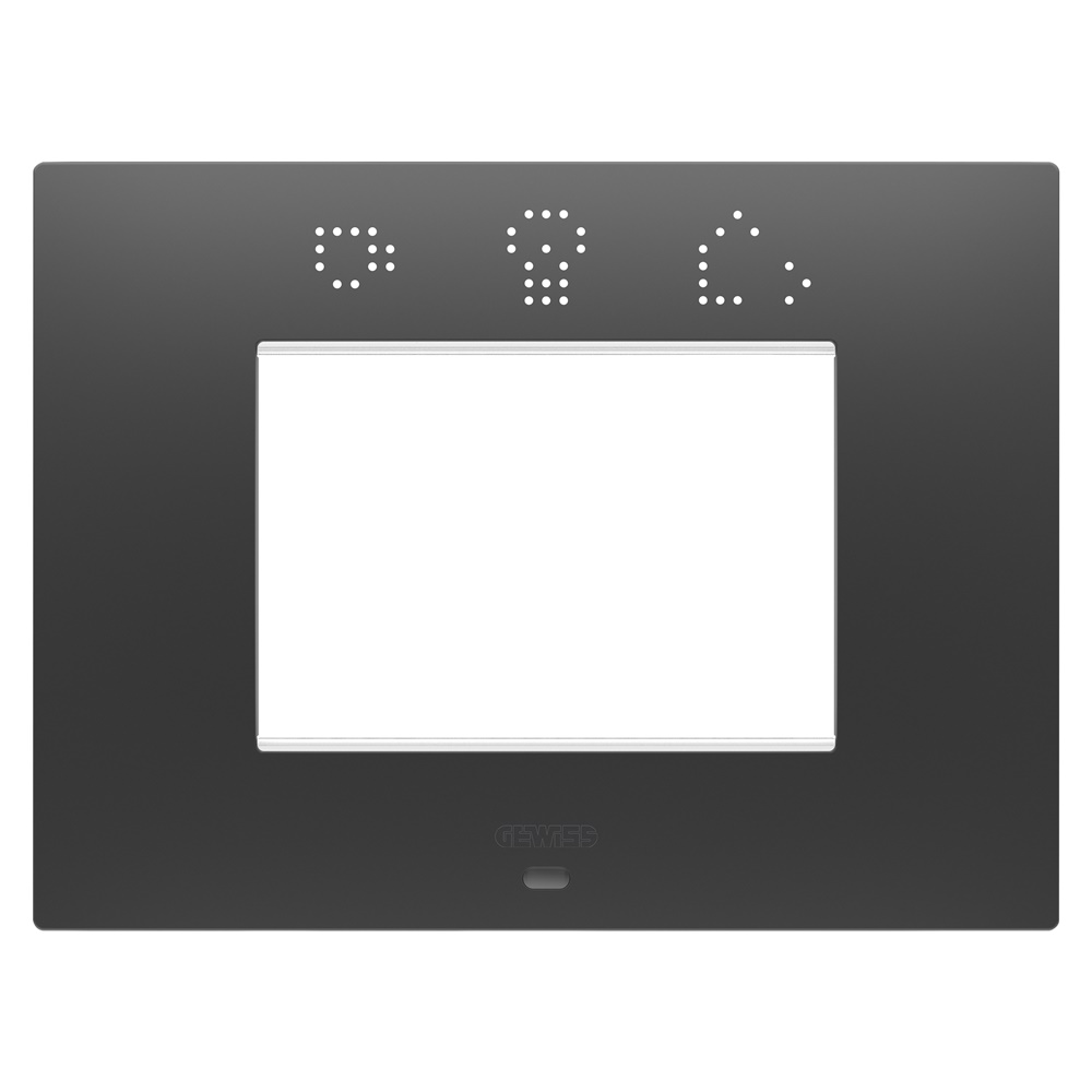 PLACCA EGO SMART - IN TECNOPOLIMERO VERNICIATO - 3 POSTI - NERO SATINATO - CHORUSMART