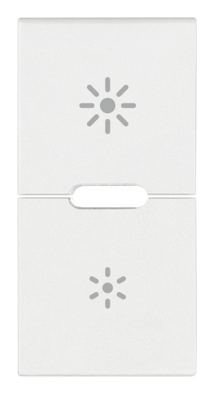Due mezzi tasti dimmer 1 modulo bianco per comando luci regolabile