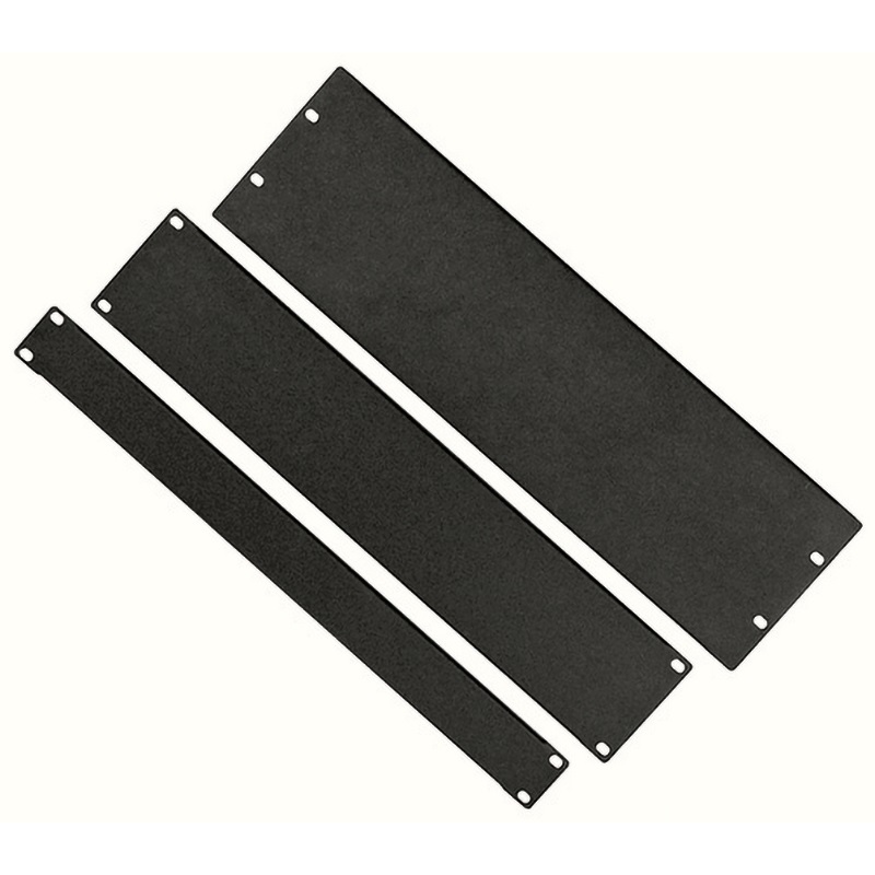 Pannello nero 2U RAL 9005 robusto per installazioni elettriche professionali