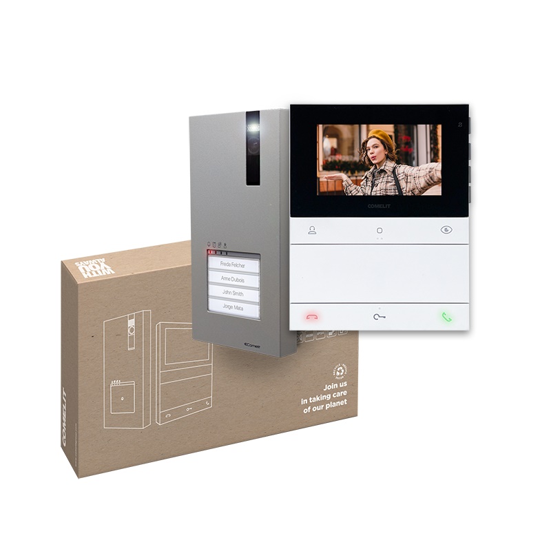 Serie People - Kit video Quadra-People vivavoce 4.3, sistema Simplebus 2, monitor PL6721, preprogrammato
