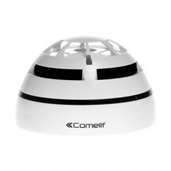 Rivelatore ottico fumo wireless Tyndall, algoritmo digitale alta sensibilità, bidirezionale, doppia batteria, test magnete, IP40, 110x70mm, EN54-7/25