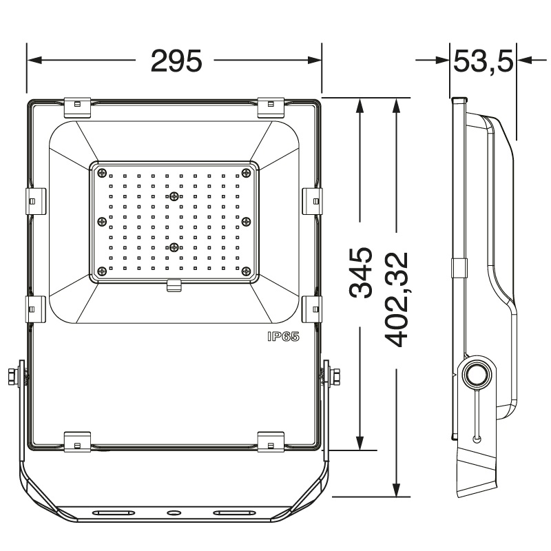 Proiettore LED RGBWW 100W IP65 illuminazione esterna giardini cortili spazi pubblici