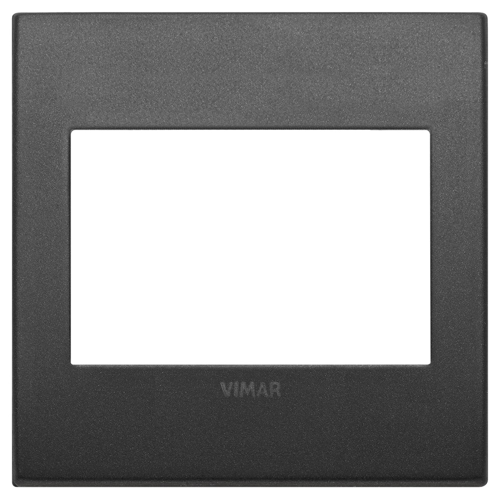 Placca Classic 3 moduli metallo grafite matt per impianti elettrici