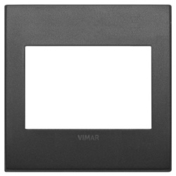 Placca Classic 3 moduli metallo grafite matt per impianti elettrici