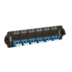 Piastra 6 bussole LC duplex monomodale OS1/OS2 per pannelli fibra ad alta densità