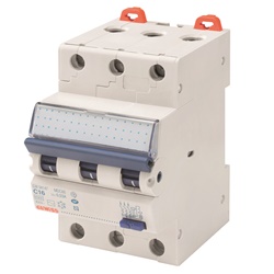 INTERRUTTORE MAGNETOTERMICO DIFFERENZIALE COMPATTO - MDC 100 - 3P CURVA C 10A TIPO A Idn=0,03A - 3 MODULI
