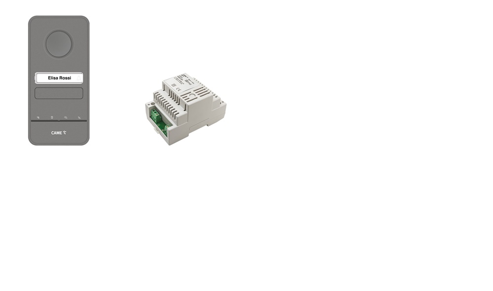 Kit citofonico base 230V espandibile fino a 4 derivati per impianti elettrici professionali