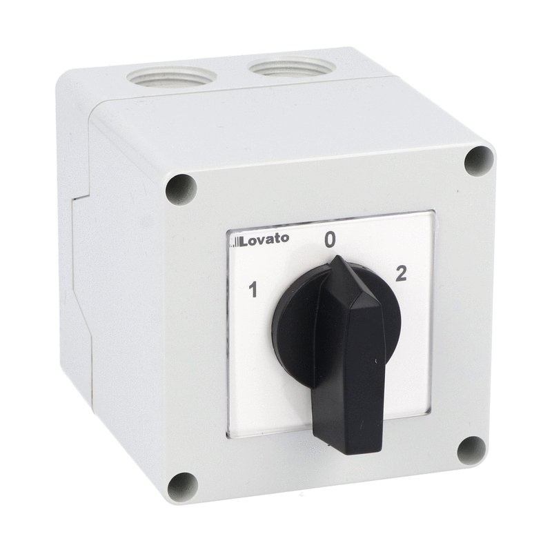 Invertitore 3F 20A commutatore a camme serie GN con manopola cassetta plastica