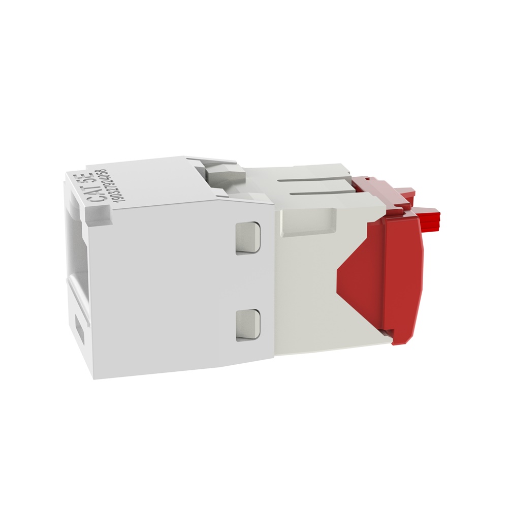 Mini-Com® UTP RJ45 Cat 5e TG Jack Module, bianco