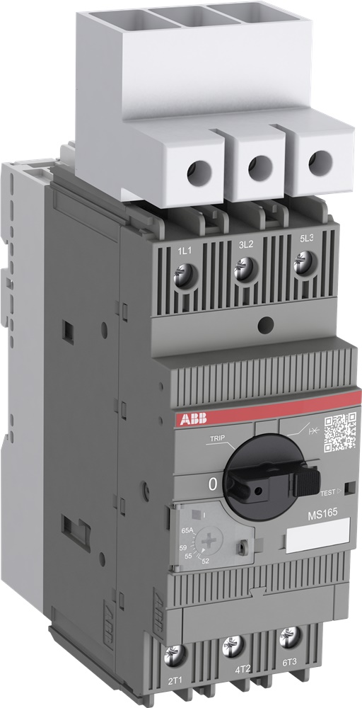 Blocco alimentazione trifase S2-M3-50 50mm² per interruttori motore MS165 125A